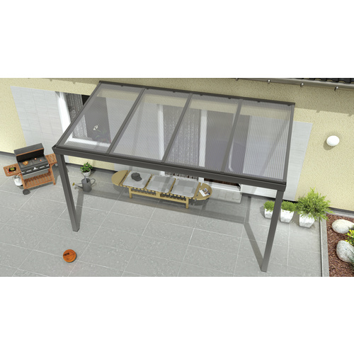 Bild von GARDENDREAMS Terrassenüberdachung »Legend«, BxT: 400 x 300 cm, grau / RAL9007