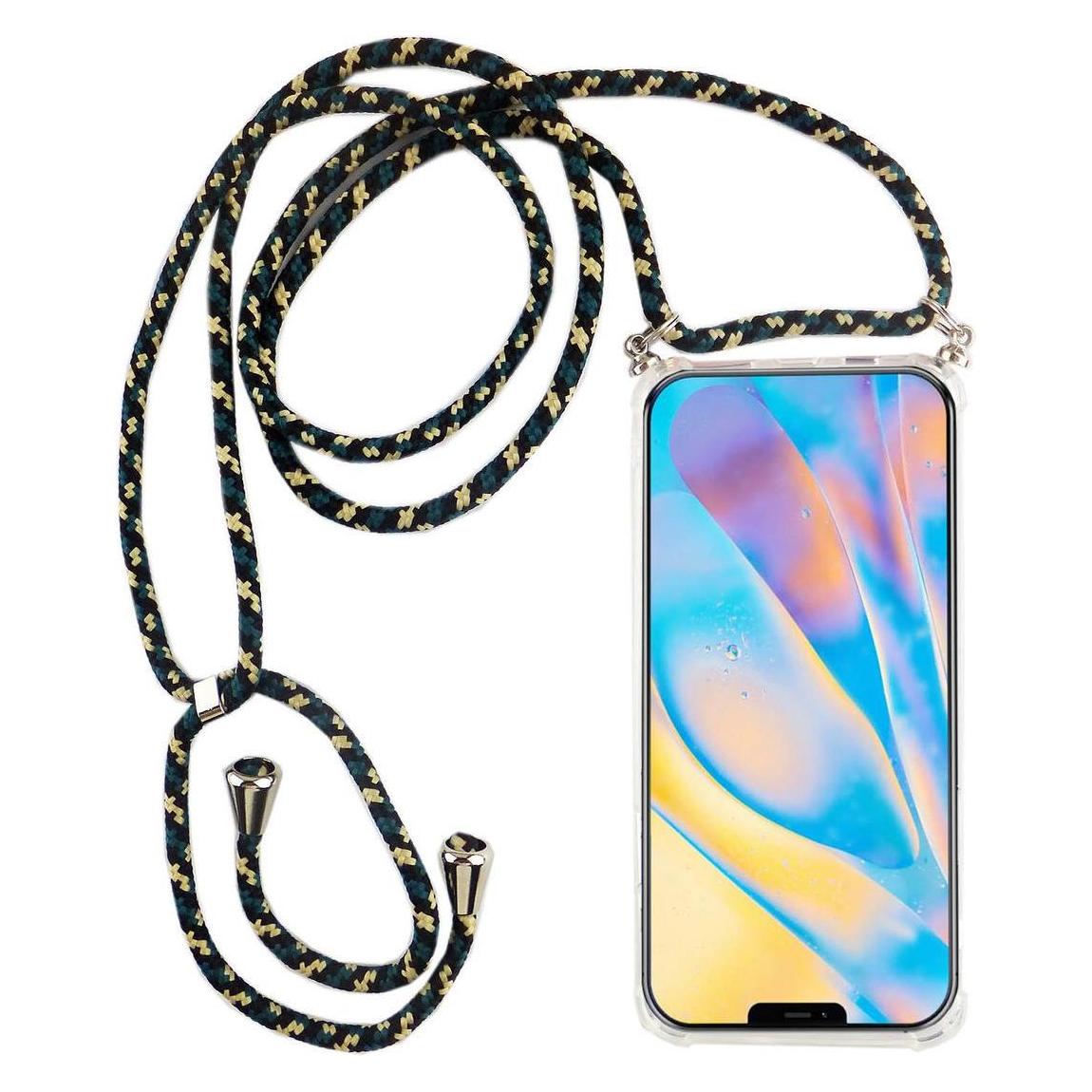 Bild von König Design Apple iPhone 12 mini Handykette Hülle mit Band zum umhängen Kordel Camouflage, Handykette, Transparent