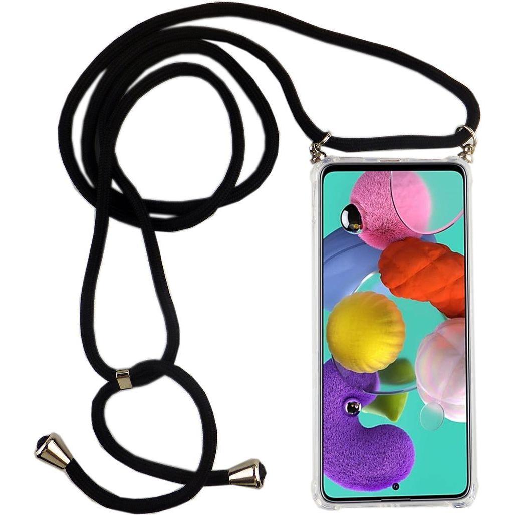 Bild von König Design Handykette für Samsung Galaxy A51 Hülle Band Case zum umhängen Kordel Schwarz, Handykette, Transparent