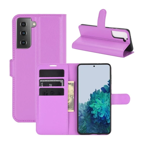 Bild von König Design Hülle Handy Schutz für Samsung Galaxy S21 Plus Case Cover Tasche Etuis Violett (Galaxy S21+), Smartphone Hülle, Violett, König Design Handyhülle kompatibel für Samsung Galaxy S21 Plus Schutztasche Case Cover Klapptasche Violett