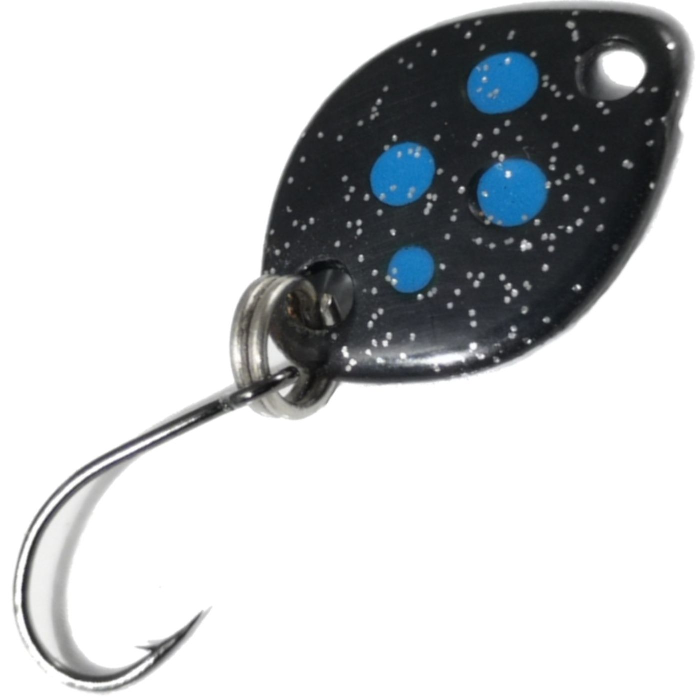 Bild von Troutwerk Spoon 0,8g 1,2cm - Forellenblinker, Troutwerk Farbe:schwarz/Blaue Punkte