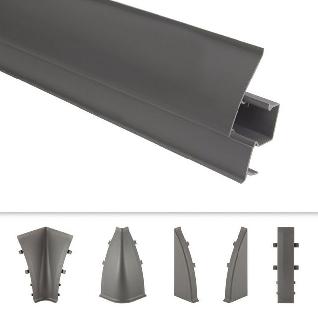 Bild von Lemal Sockelleiste, PVC 65x23mm - Fußleisten mit Kabelkanal - (30 Meter / 15 Leisten) Vinylboden Wandabschlussleisten