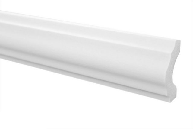 Bild von marbet design Stuckleiste E-18, Musterstück (20cm), XPS Styropor weiß - Wandleisten Stuck Dekorbau Leisten E-Leisten - (Musterstück E-18)