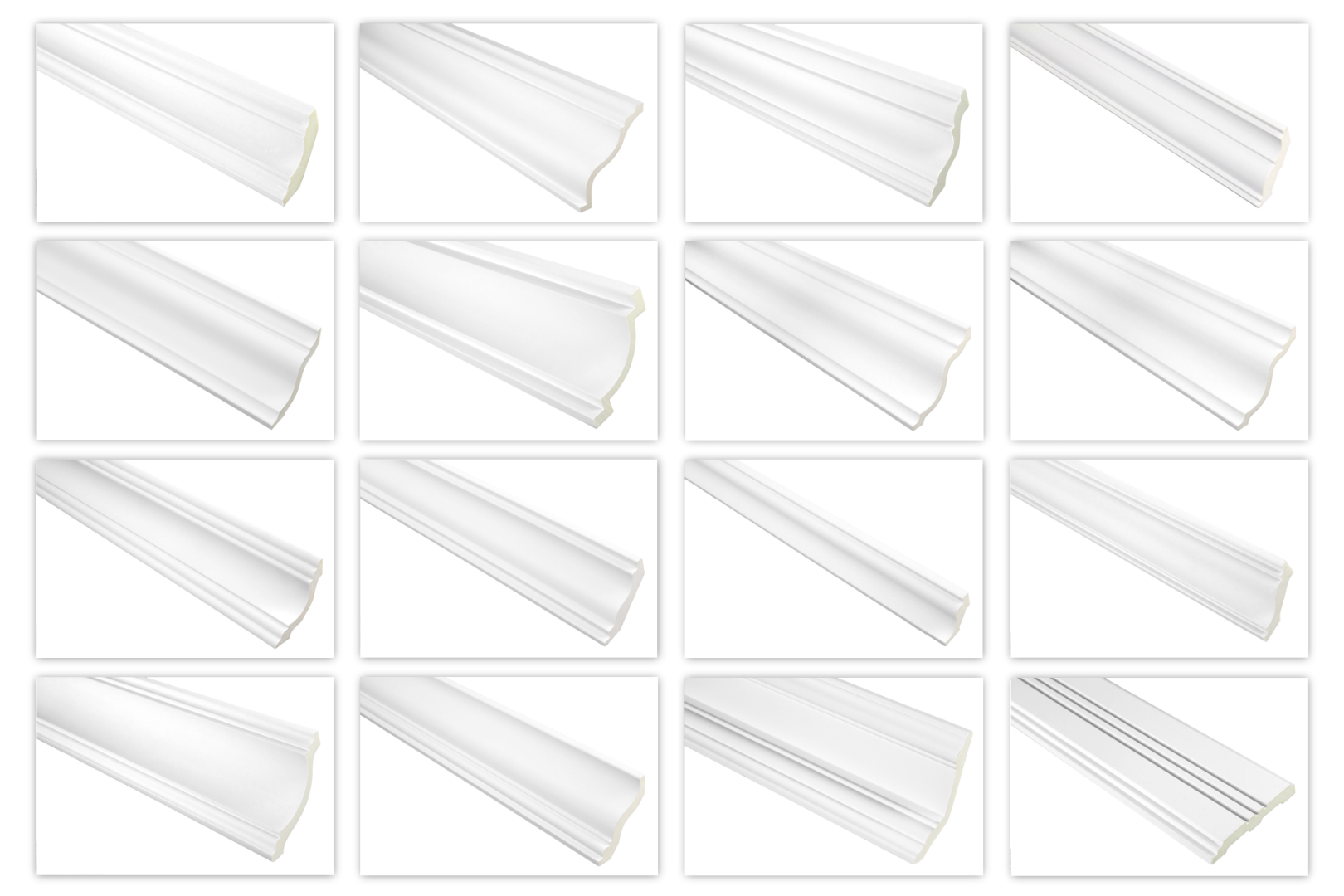 Bild von Stuckleisten glatt PU Polyurethane Stuck Dekor fÃ¼r Wand und Decke FH-Leisten Restposten