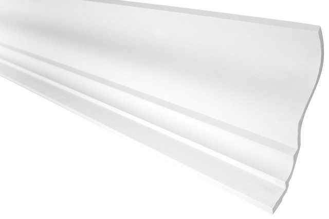 Bild von Hexim Stuckleiste P811, 10 Meter / 5 Leisten, Stuckleisten Decke modern, PU Hartschaum weiß - 2m Deckenleisten glatt Zierprofile Leisten Deckenprofil Stukatur (10 Meter)