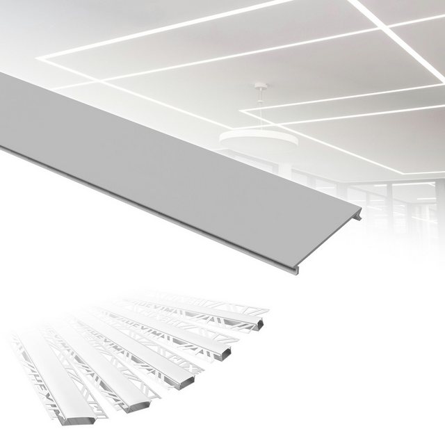 Bild von Hexim LED-Stripe-Profil 2m Trockenbauprofil Alu LED Profil Unterputz (Montageabdeckung ALED3), 2m Trockenbauprofil Alu LED Profil Unterputz (Montageabdeckung ALED3)