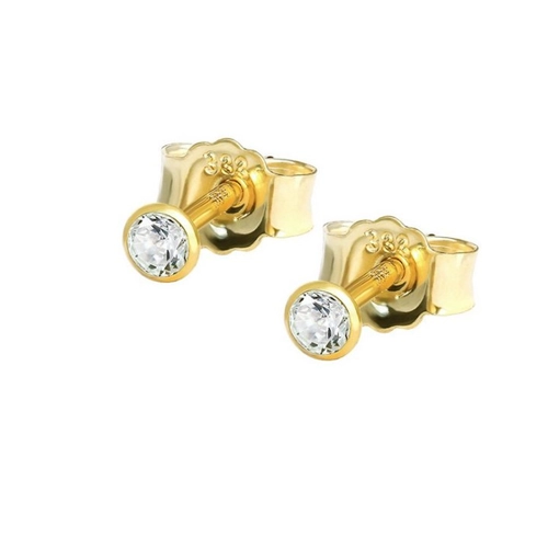 Bild von NKlaus Paar Ohrstecker Gold 333 mit Zirkonia – Elegante Ohrringe für jeden Anlass