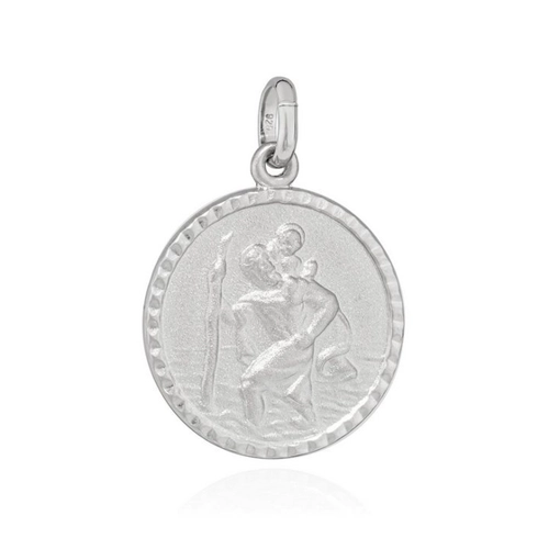 Bild von NKlaus Kettenanhänger Christophorus 925 Silber teilmatt