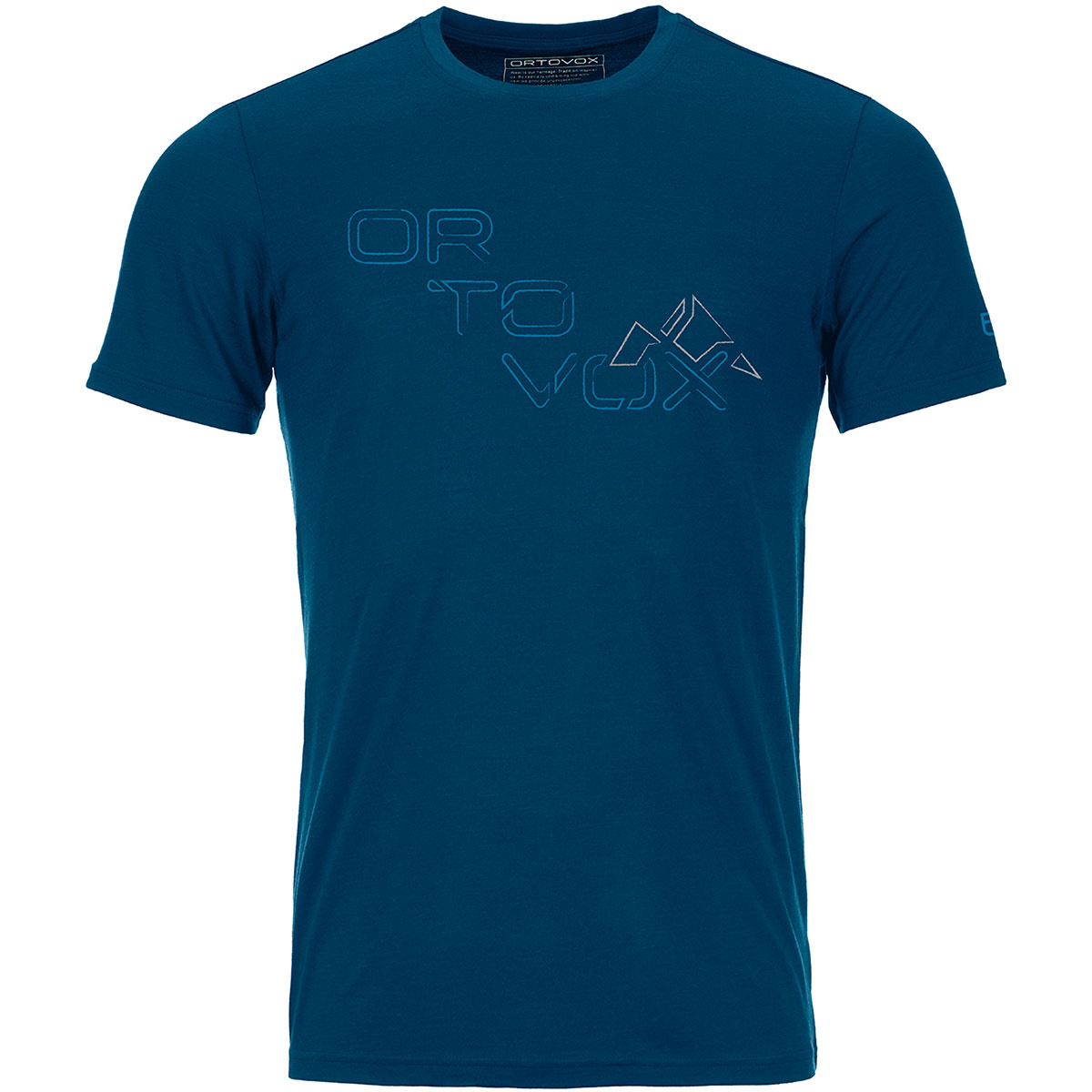 Bild von Ortovox Herren 185erino Tangram Logo Ts Tshirt, Petrolblau, XXL