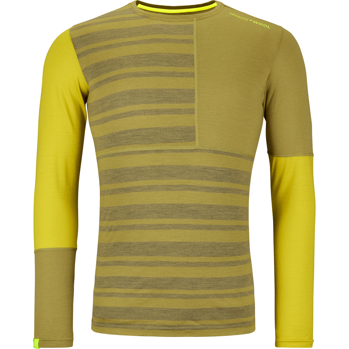 Bild von ORTOVOX 185 Rock'n'Wool Long Sleeve M - Vielseitiges, bequemes Longsleeve aus feiner Merinowolle für Wintertouren - GRÜN - Herren - L