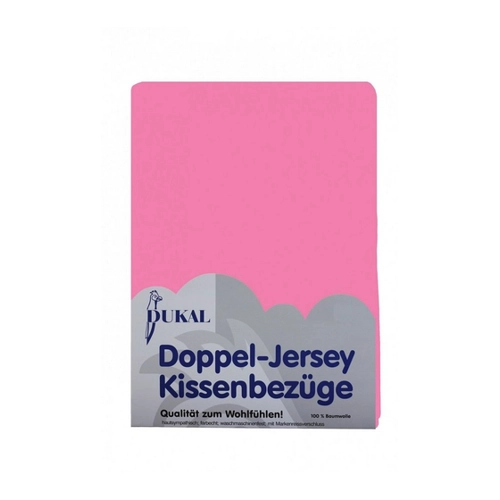 Bild von Dukal | Kissenbezug 40 x 60 cm | aus hochwertigem DOPPEL-Jersey | 100% Baumwolle | Farbe: pink