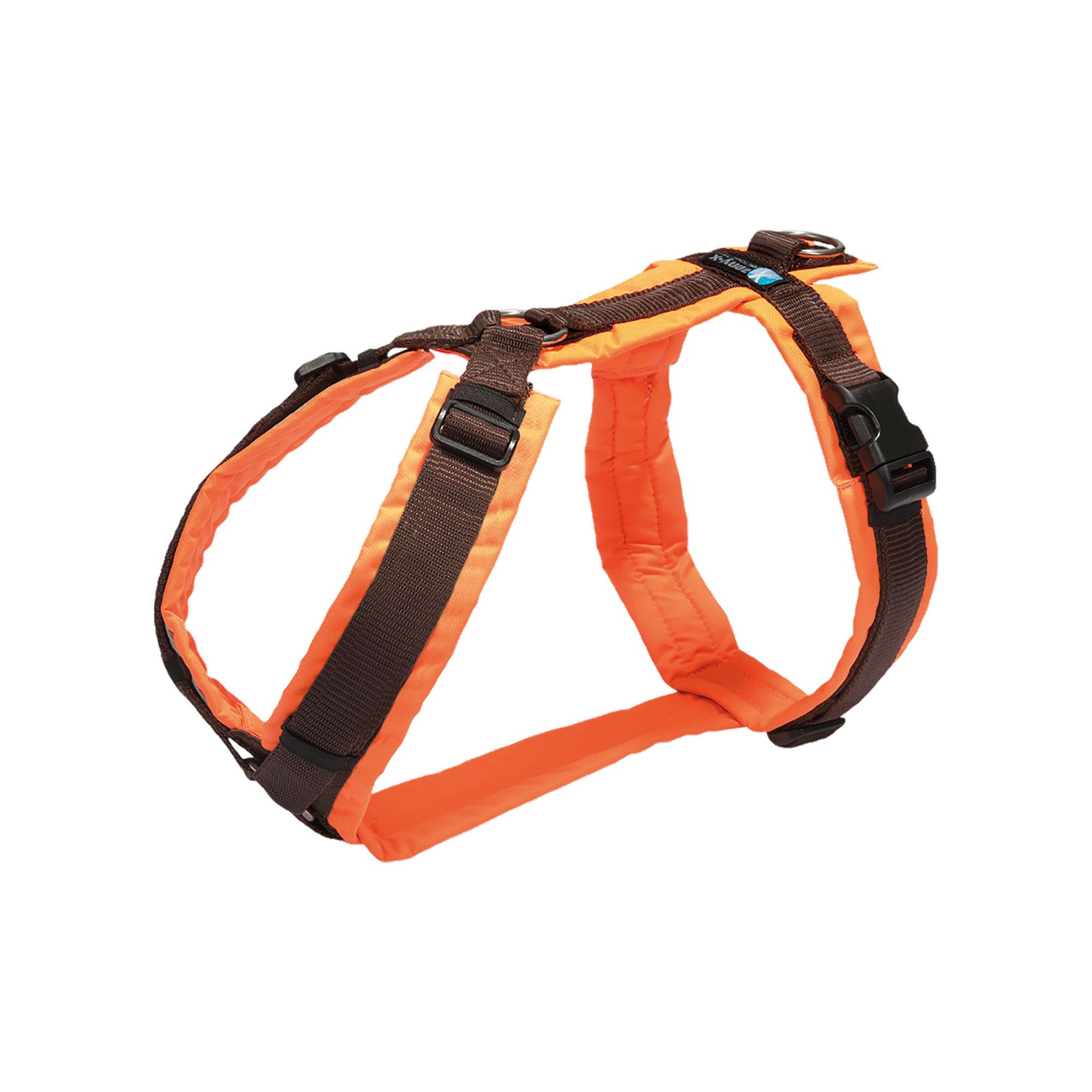 Bild von Brustgeschirr Protect - Hundebrustgeschirr - leuchtorange/braun Gr. S