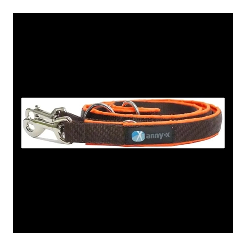 Bild von Annyx Führleine Classic Bolt Protect [Leuchtorange / Braun]