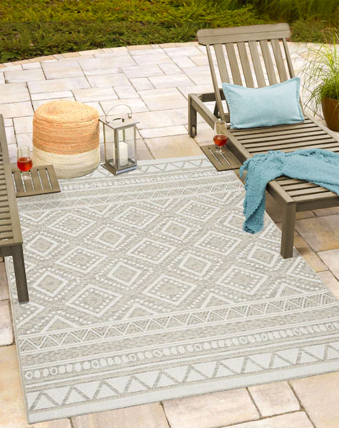 Bild von the carpet Teppich »Calgary«, rechteckig, 1 mm Höhe, moderner robuster In und Outdoor Teppich