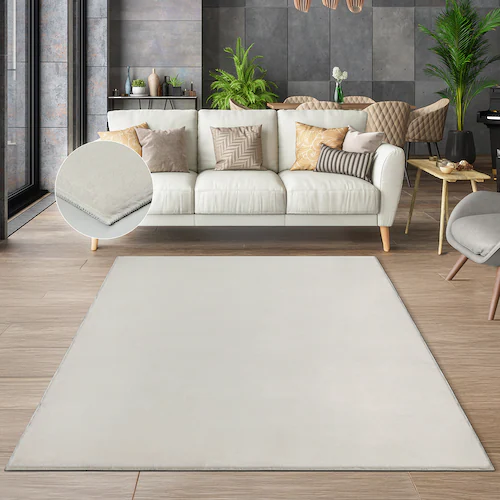Bild von the carpet Teppich »Cosy«, rechteckig, 11 mm Höhe, Wohnzimmer Teppich Fell-Optik waschbar elegant