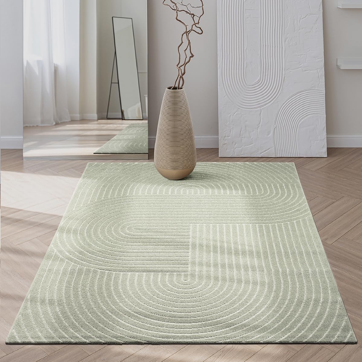 Bild von the carpet Santo Plus moderner Teppich - hochwertiger Wohnzimmer Schlafzimmer Outdoor Teppich Beige - Boho Teppich in 200 x 280 cm aus Polypropylen