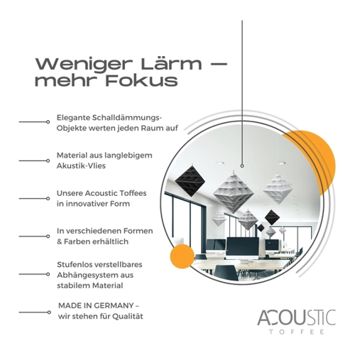 Bild von platino24 „CUBO“ 3D-Akustik-Objekt für optimale Raumakustik