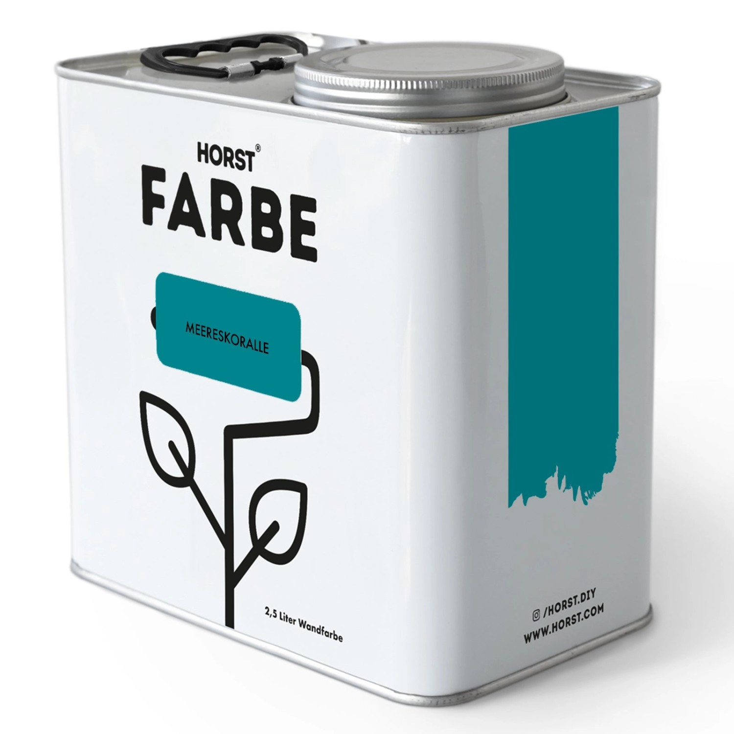 Bild von HORST Wandfarbe Meereskoralle Matt Innen Blau 10l