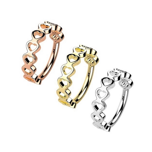 Bild von Taffstyle Nasenpiercing Septum Piercing Ring Segmentring Clicker mit Herzen