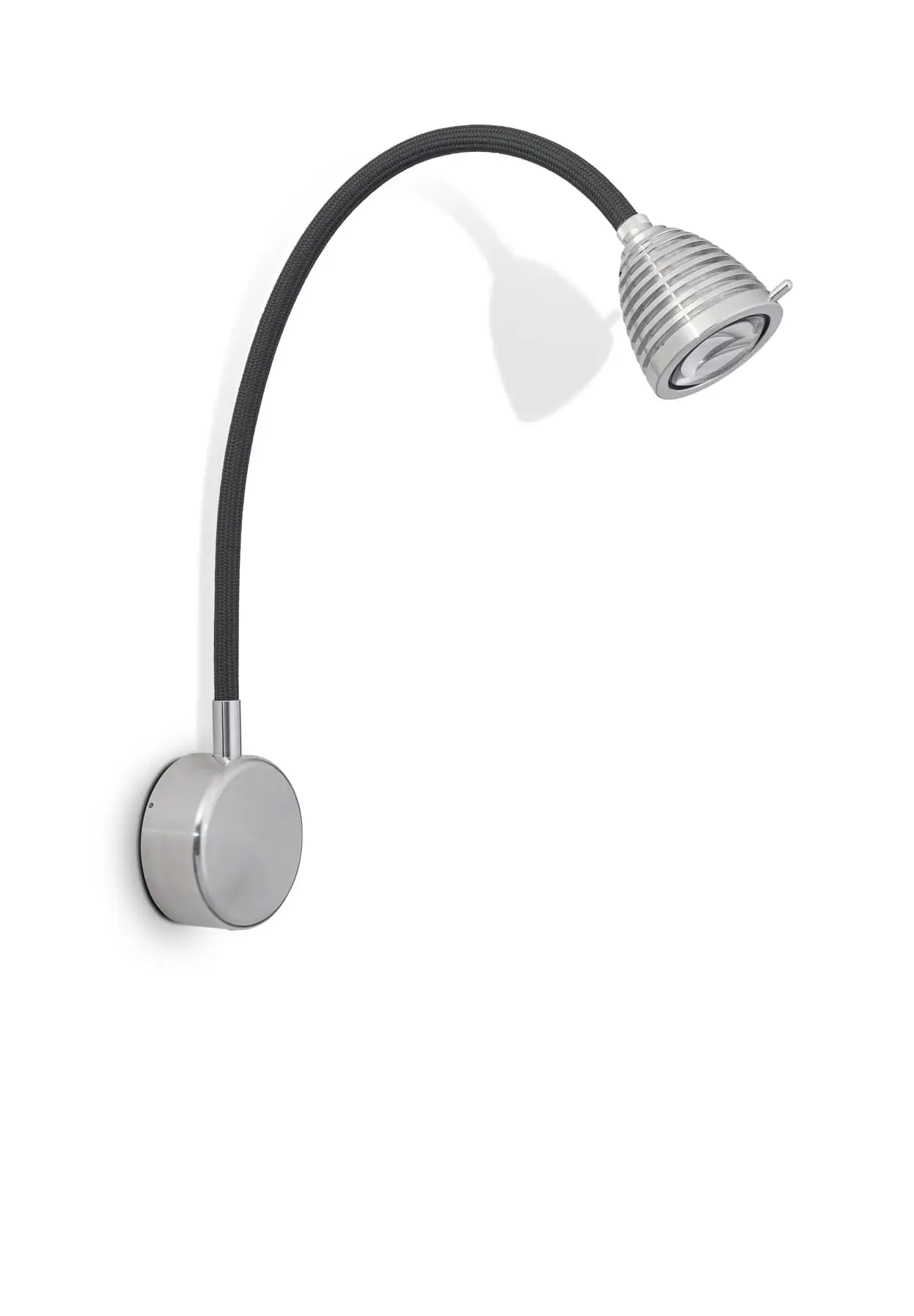 Bild von Less?n?more ATHENE LED-Wandleuchte, 45 cm Flexwelle Anthrazit, Kopf Alu, mit Tastdimmer A-BWL2-S-KA-FTA