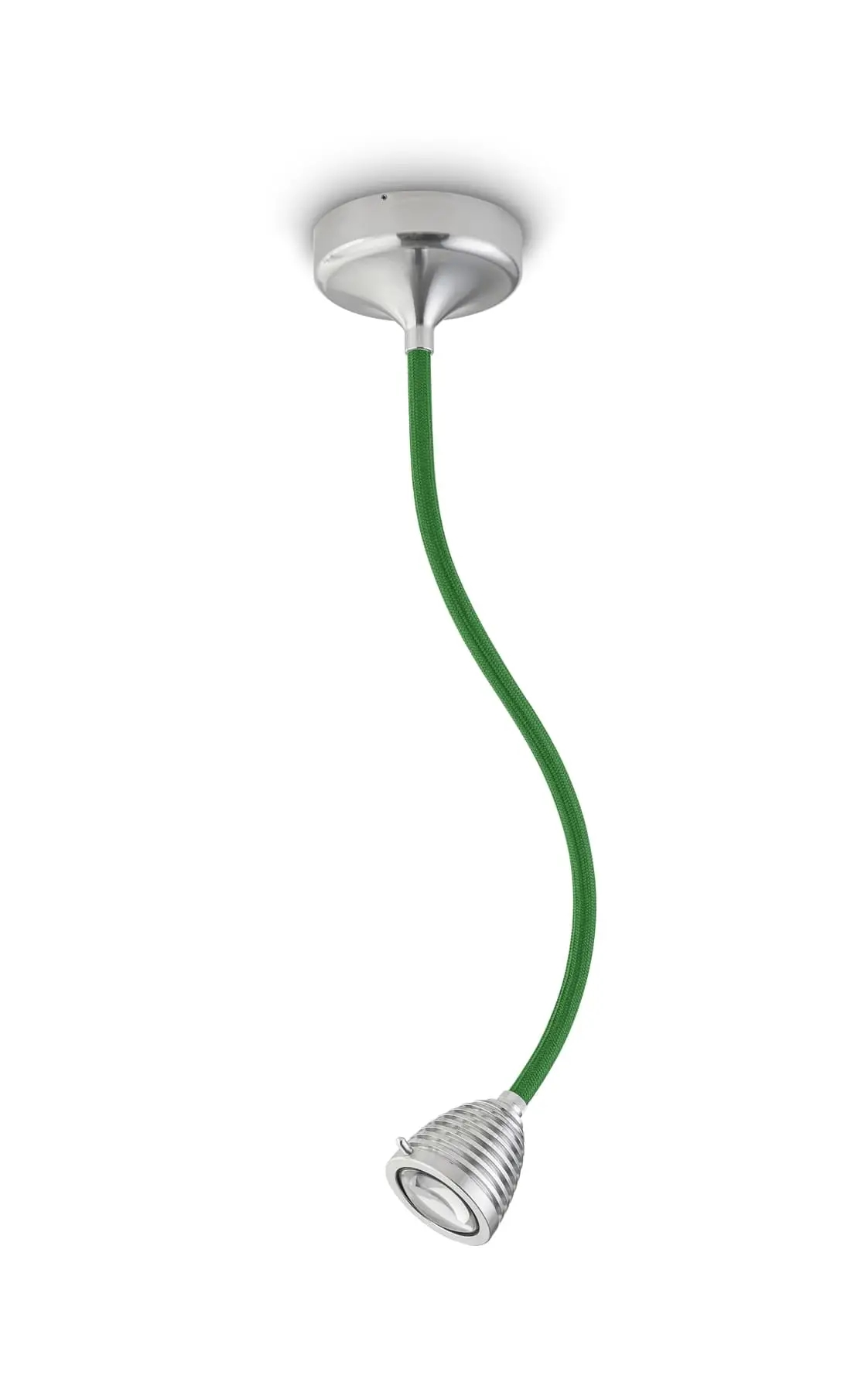 Bild von Less?n?more ATHENE LED-Wand- /Deckenleuchte, 45 cm Flexwelle Gr?n, Kopf Alu, mit Tastdimmer A-WDL2-S-KA-FTG