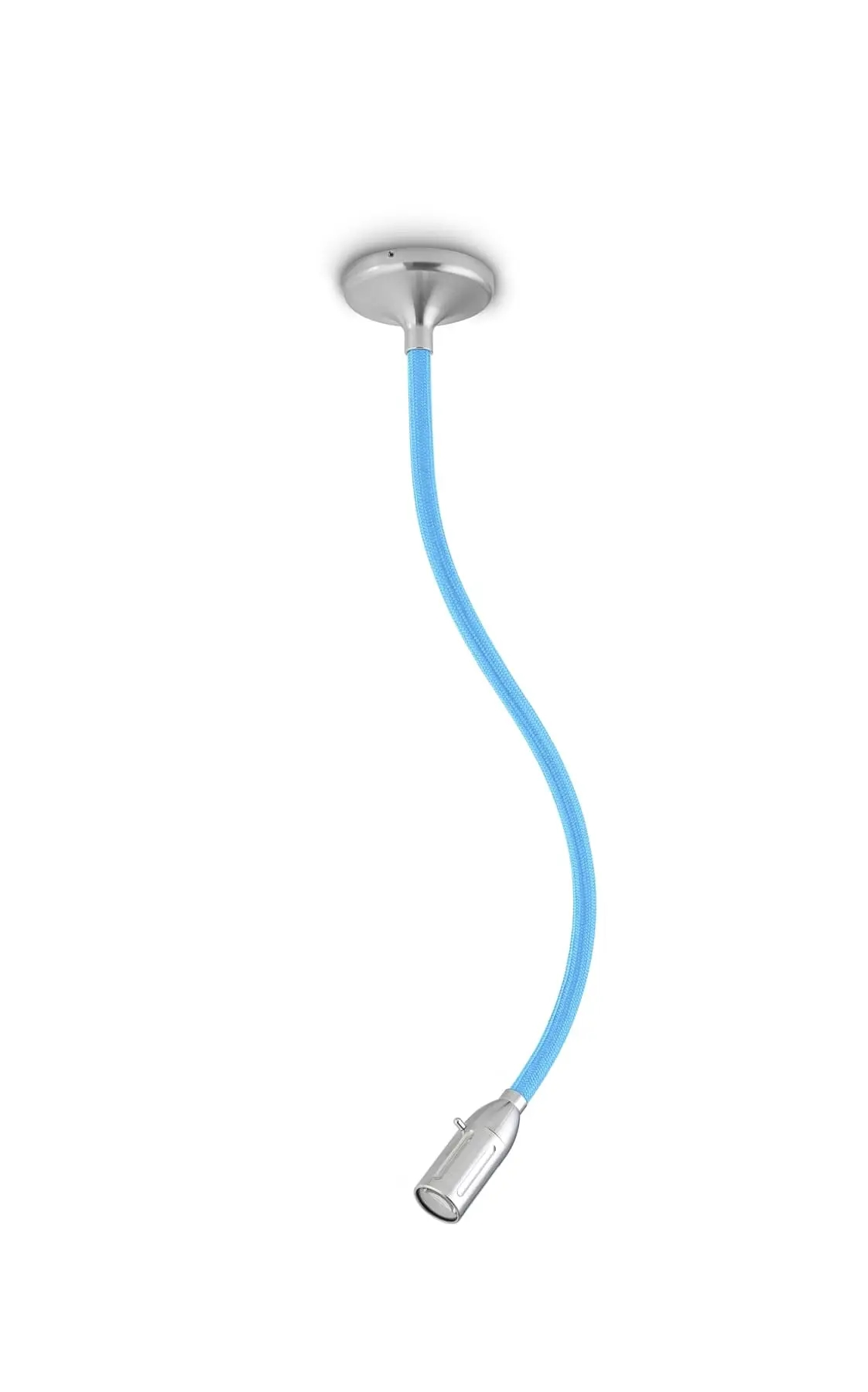 Bild von Less?n?more ZEUS LED-Einbauleuchte, 45 cm Flexwelle Blau, Kopf Alu, Dali Z-MDL2-D-KA-FTB