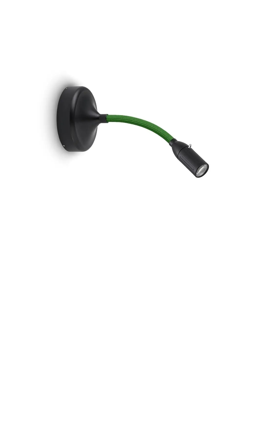 Bild von Less?n?more ZEUS LED-Wandleuchte, Kopf Schwarz, 15 cm Flexwelle Gr?n, phasendimmbar Z-WDL1-P-KS-FTG
