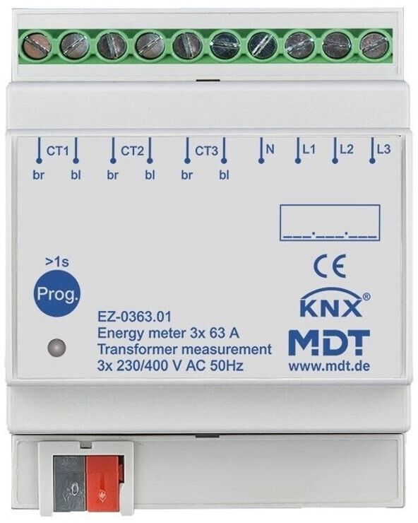 Bild von MDT technologies Energiezähler 3-fach 63 A, Wandlermessung EZ-0363.01 (EZ-0363.01)