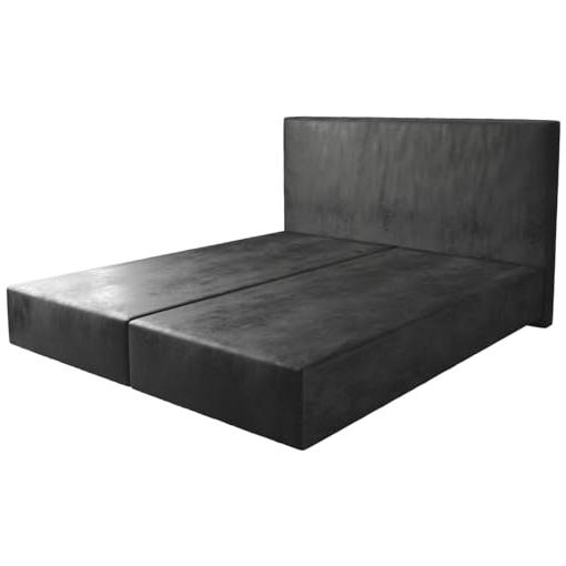 Bild von Boxspringgestell Dream-Well 180x200 cm Mikrofaser Anthrazit Vintage