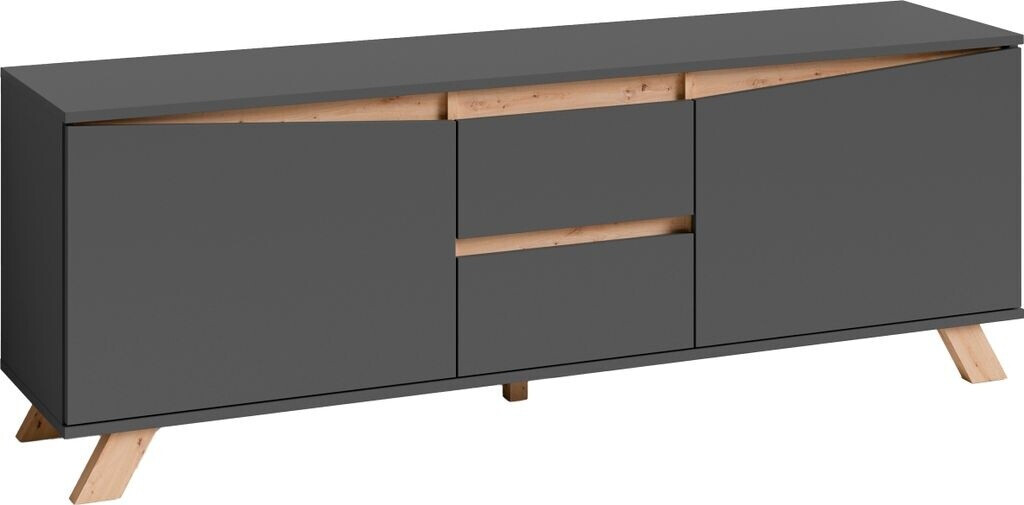 Bild von byLIVING TV-Board VALENTIN, Breite 160 cm, anthrazit/Artisan Eiche (Eiche-Optik)