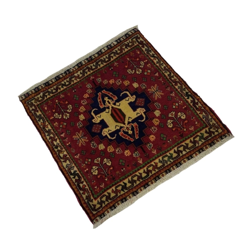Bild von Borento Orientteppich Perserteppich Ghashghai 62 x 65 cm – Handgeknüpfter Luxus für Ihr Zuhause
