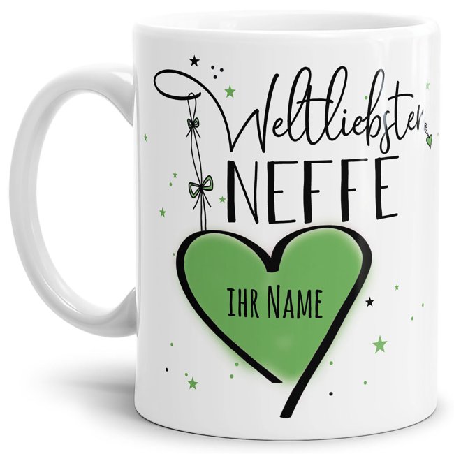 Bild von Namenstasse - Weltliebster Neffe - Weiß