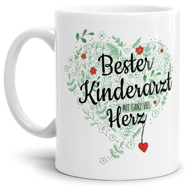 Bild von Arzt Tasse - Ärzte mit ganz viel Herz - Kinderarzt - Weiß