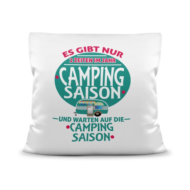 Bild von Kissen - Camping Saison - Weiß