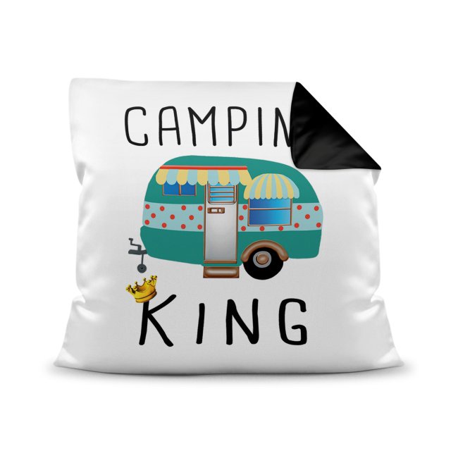 Bild von Camping Kissen - Camping King - Rückseite Schwarz