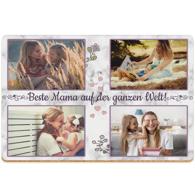 Bild von Platzset für Mama mit 4 Fotos selbst gestalten - Beste Mama auf der Welt
