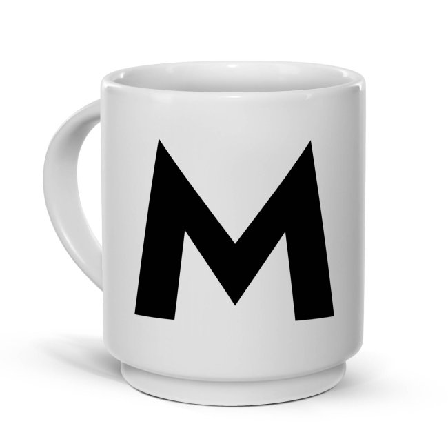 Bild von Stapel-Tasse - Buchstaben & Zeichen - Buchstabe M Extrabreit