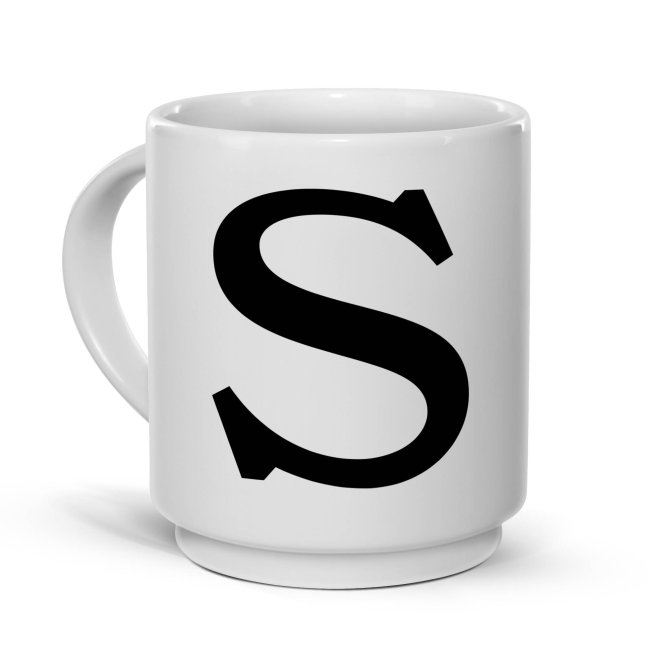 Bild von Stapel-Tasse - Buchstaben & Zeichen - Buchstabe S Klassisch