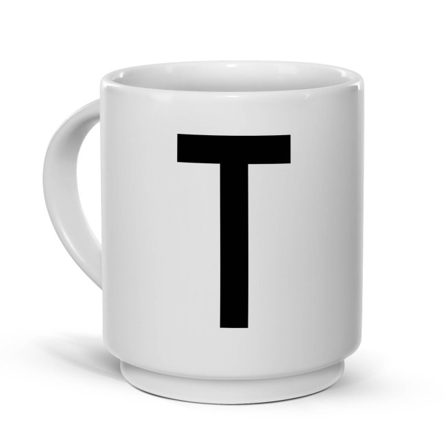 Bild von Stapel-Tasse - Buchstaben & Zeichen - Buchstabe T Modern