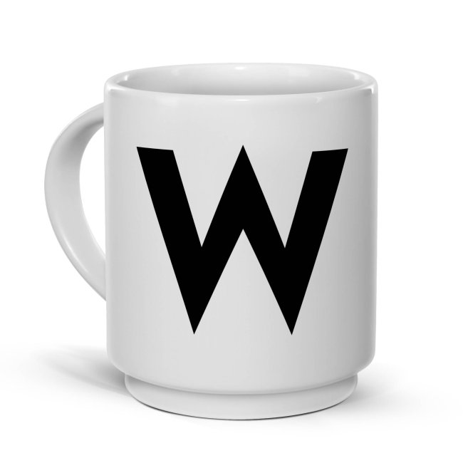 Bild von Stapel-Tasse - Buchstaben & Zeichen - Buchstabe W Extrabreit