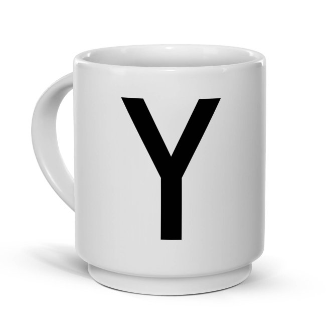 Bild von Stapel-Tasse - Buchstaben & Zeichen - Buchstabe Y Modern
