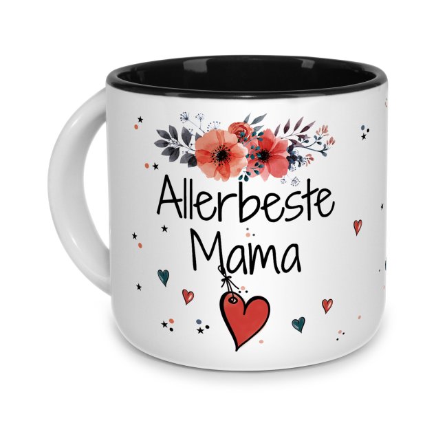 Bild von Pott-Tasse - Allerbeste Mama - Innen Schwarz