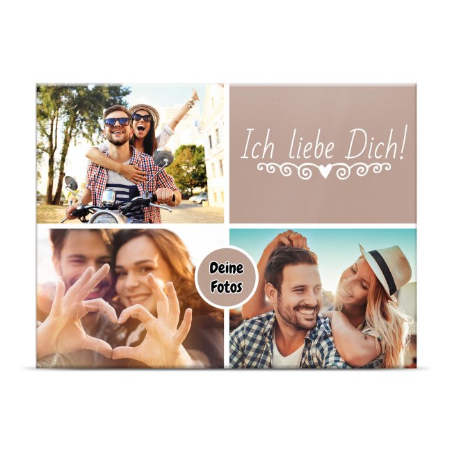 Bild von Fotomagnet - 3er Collage - Ich liebe Dich