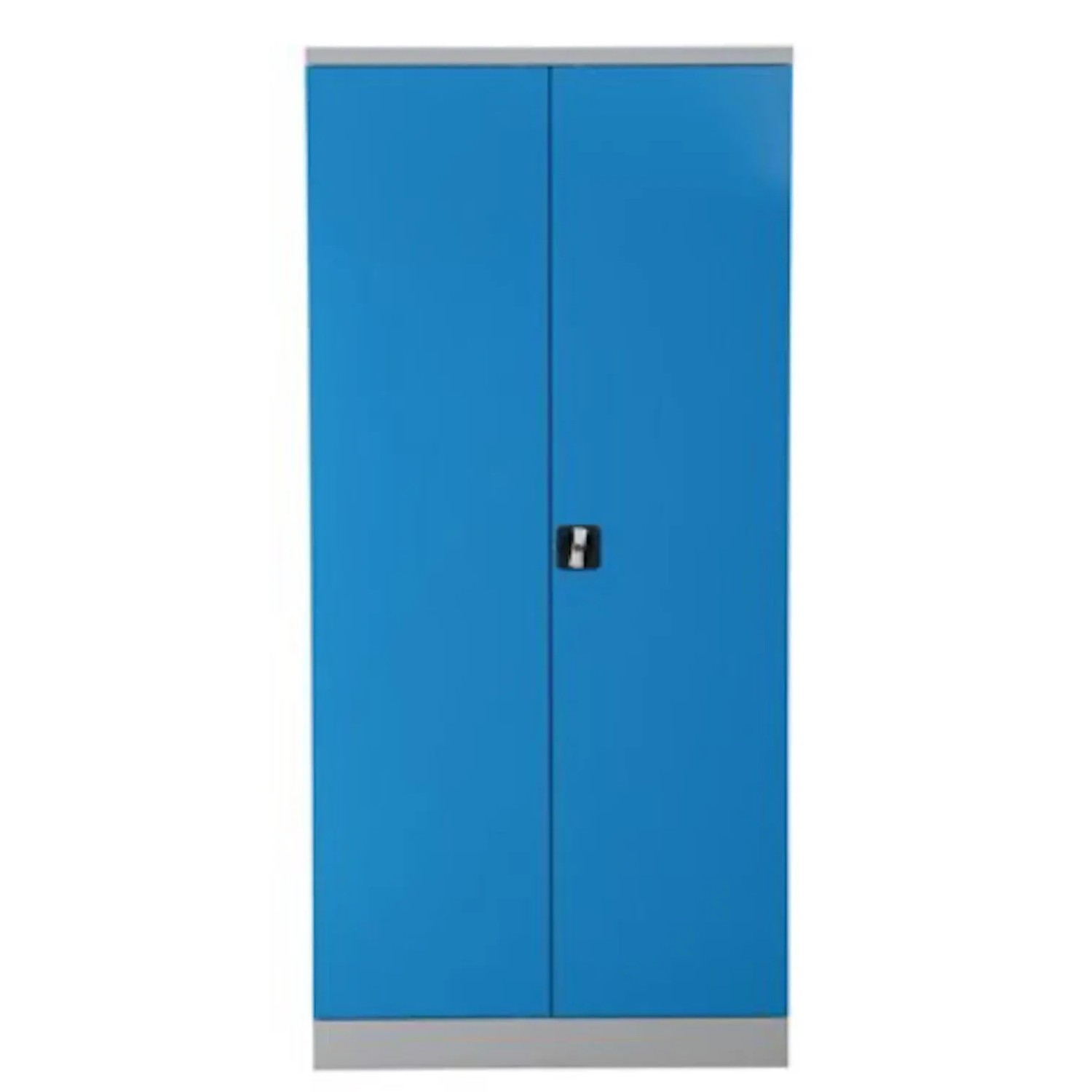 Bild von PROREGAL Stahlschrank Bee 4 Fachböden HxBxT 195 x 92 x 42 cm Pulverbeschichtetes Fachbodenmaterial Grau & Hellblau