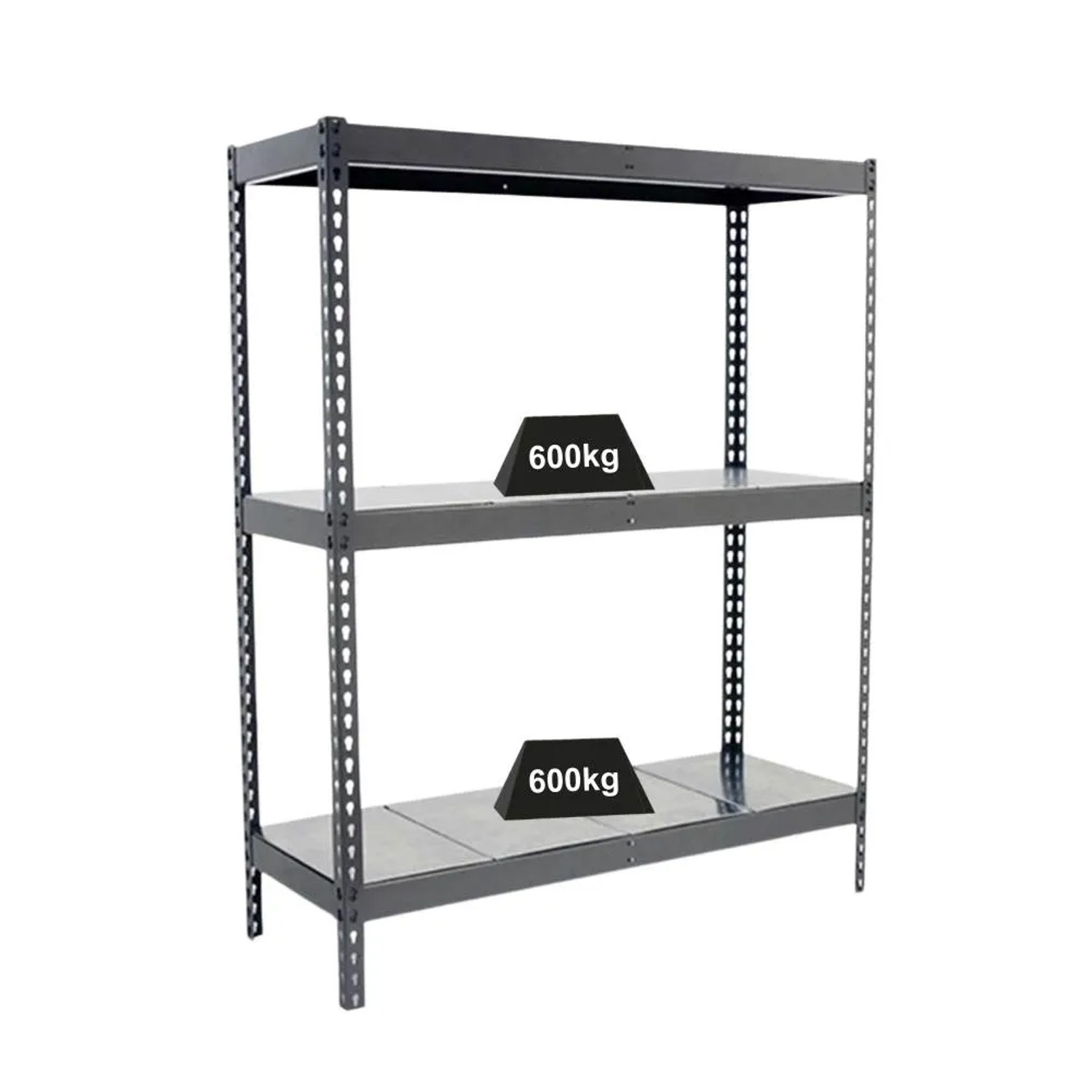 Bild von PROREGAL Schwerlastregal Metal Beast Three HxBxT 200 x 180 x 60 cm Fachlast 600 kg Grau