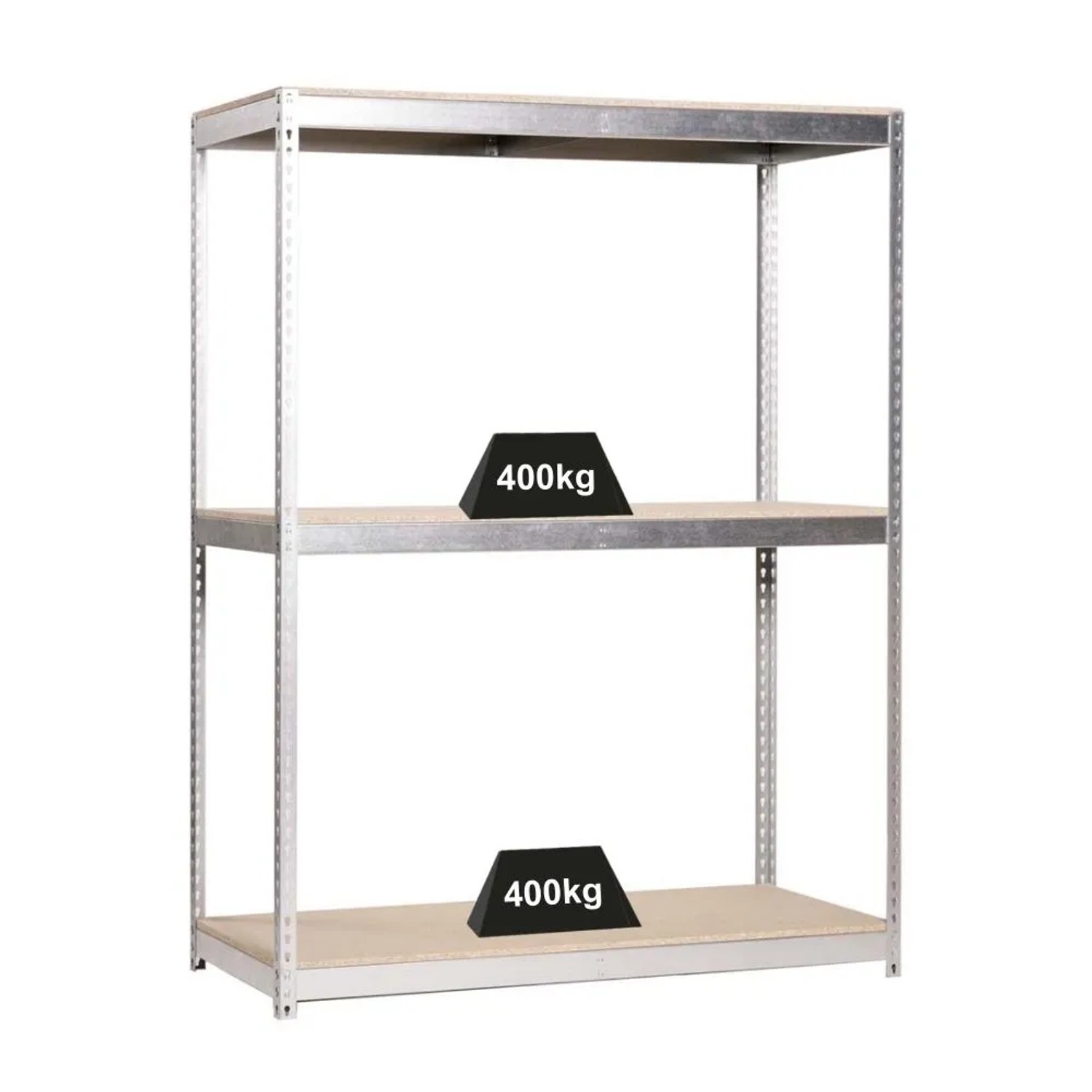 Bild von PROREGAL Schwerlastregal Big Wood Yeti Three HxBxT 200 x 180 x 75 cm Fachlast 400 kg Verzinkt