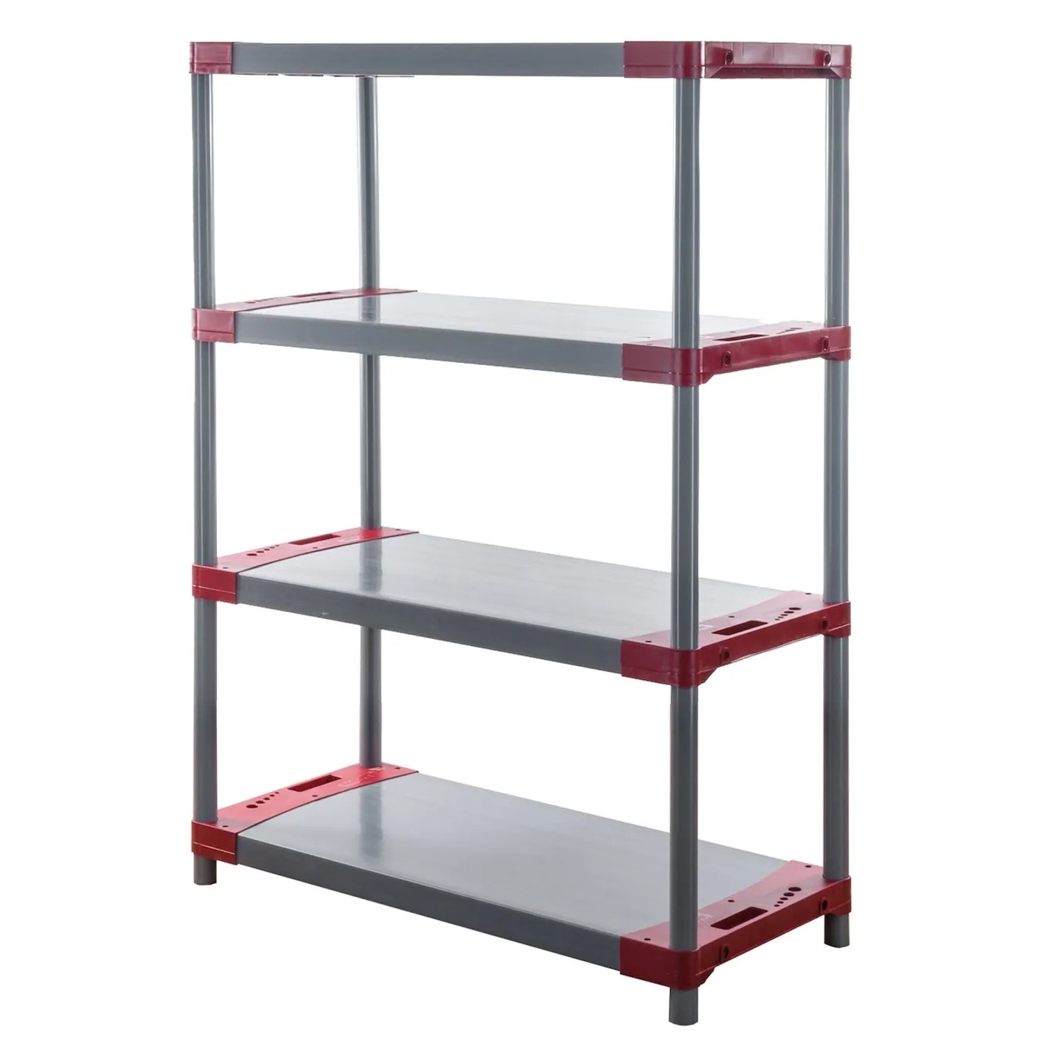 Bild von PROREGAL Kunststoffregal Big Grey Bear Low HxBxT 138 x 100 x 46 cm Fachlast 160 kg Grau/Rot