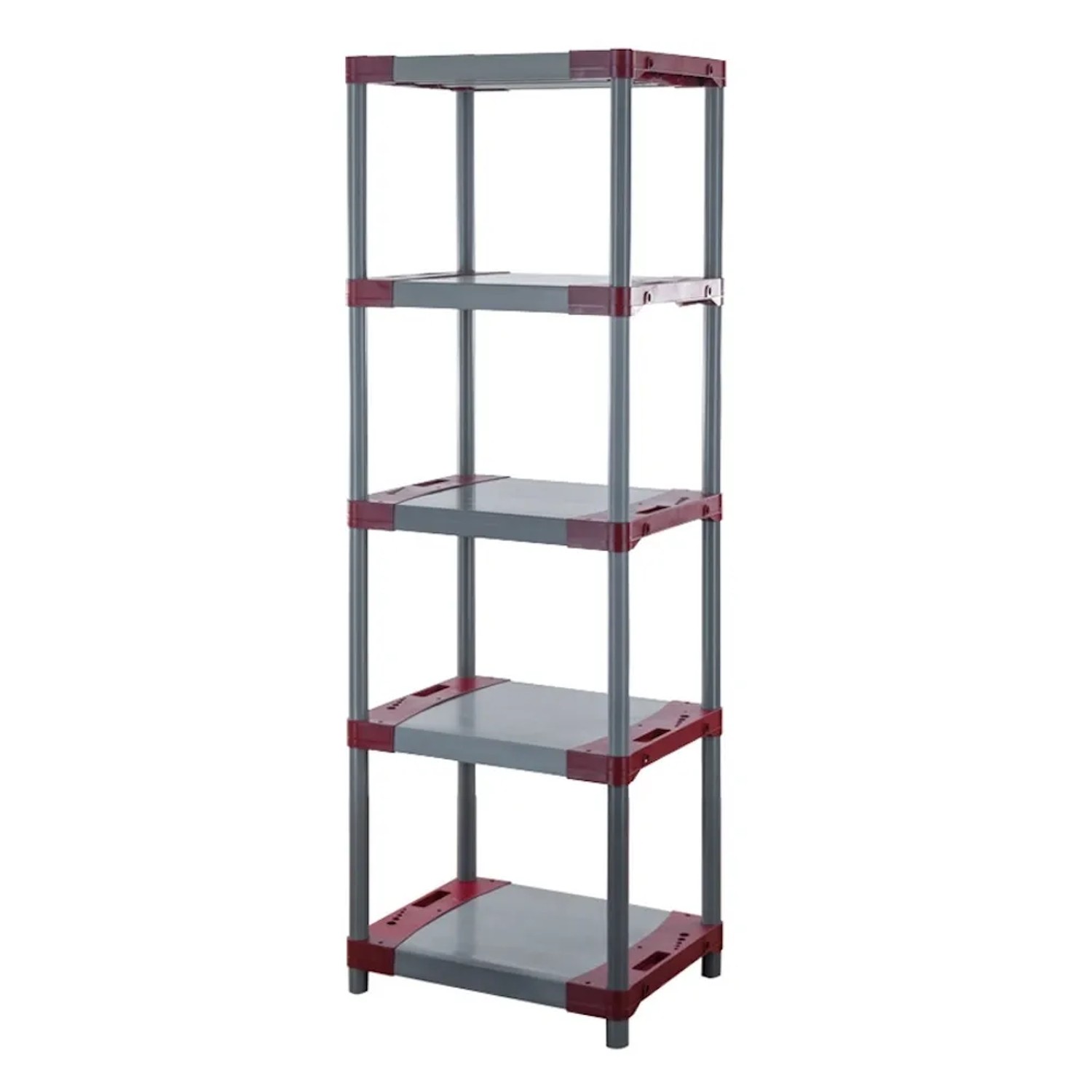 Bild von PROREGAL Kunststoffregal Big Grey Bear Tall HxBxT 180 x 60 x 46 cm Fachlast 160 kg Grau/Rot