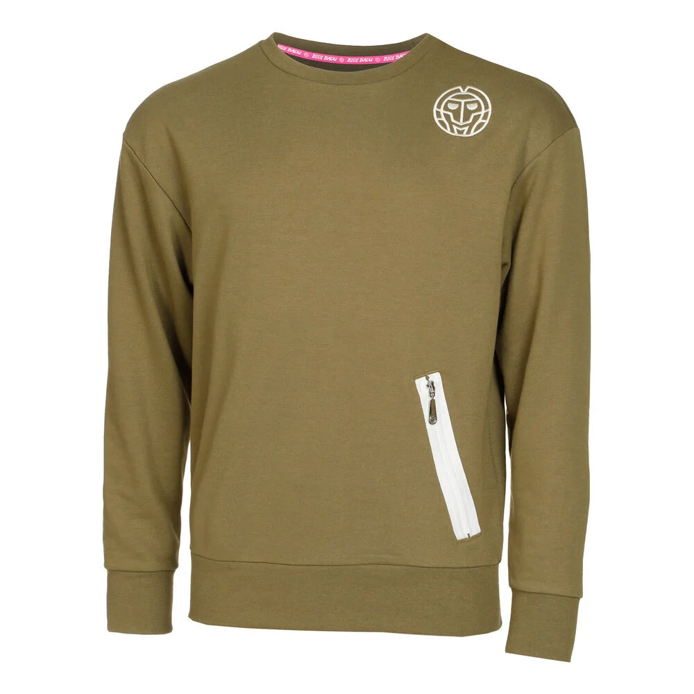 Bild von BIDI BADU Herren Sweatshirt Chill Crew - Olive, Größe:S