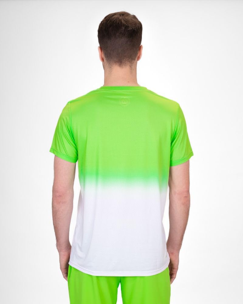 Bild von BIDI BADU Herren Crew Gradiant Tee - neon Green, White, Größe:XL